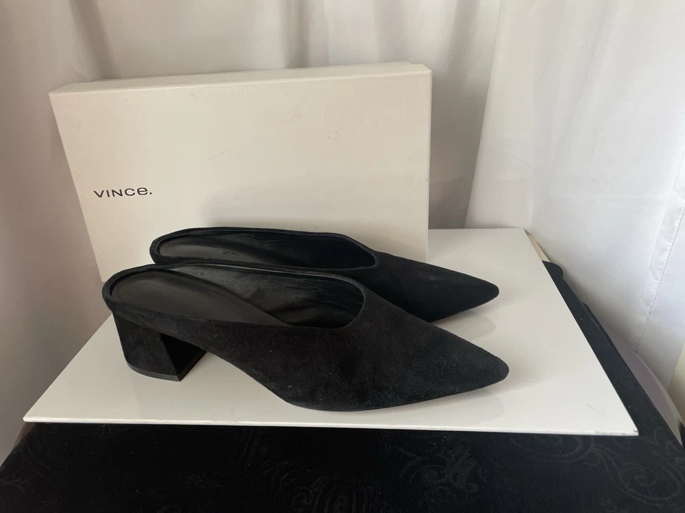 Zapatos Vince Ralston de gamuza negros talla 10 ver fotos detalles/desgaste Foto 1 de 4