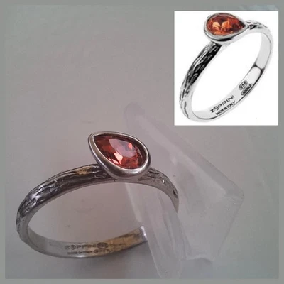 Anello ZOPPINI  argento 925 con pietra rossa mis. 18 - Immagine 1 di 4
