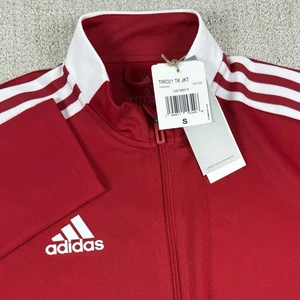 Chaqueta de Pista Adidas Para Hombre Pequeña Trio 21 Roja Cremallera Completa Calentamiento Nueva con Etiquetas - Imagen 1 de 7