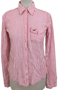 Hollister Women's Blouse Size XS Pink Stripes Long Sleeve Used F1 - Picture 1 of 10