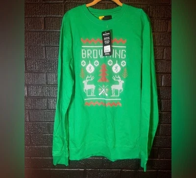 Hombre Verde Marrón Navidad Suéter Foto 1 de 2