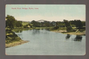 Rome IOWA c1910 WAGON BRIDGE Skunk River nr Mt. Pleasant Fairfield IA B3 - Picture 1 of 3