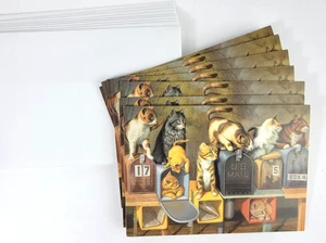 7 Vintage Katzen in Briefkästen leere Notizkarten Bryan Moon Crown Point Kitty Cat - Bild 1 von 11