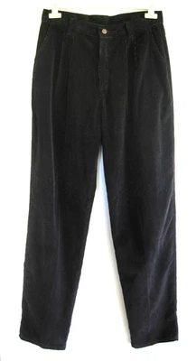 Pantalones Lee de Pana Años 80 Mujer Bareback 33 x 34 Hecho en Unión EE. UU. De Colección Negros Usados en Excelente Condición Foto 1 de 4