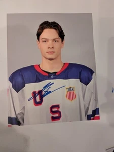 Foto firmata James Hagens 8x10 autografata BC EAGLES USA BOSTON BRUINS  - Foto 1 di 1