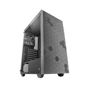 MC-Q3 ATX-Semi-Tower-Gehäuse Gehärtetes Vollglas-Seitenteil Doppeltes Staubdi... - Afbeelding 1 van 6