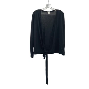 Top envolvente ligero de manga larga negro talla XL J.Crew para mujer - Imagen 1 de 9