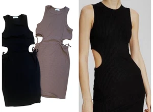 Cantidad 2 vestidos laterales de algodón acanalados recortados diseño acanalado talla M de Active - Imagen 1 de 7