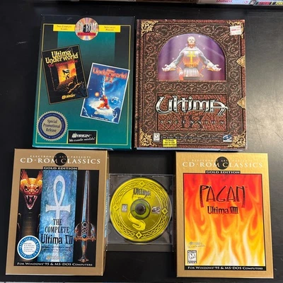 CD-ROM completo en cajas ULTIMA UNDERWORLD I II VII VIII IX 1 2 7 8 9 PC DE COLECCIÓN años 90 Foto 1 de 4