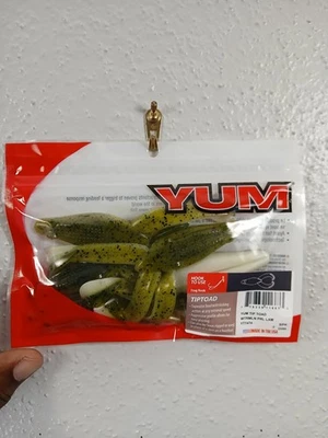 Yum Tip Toad Watermelon Pearl Laminate 5pk Soft Plastic Frog Freshwater Lure - Image 1 of 2