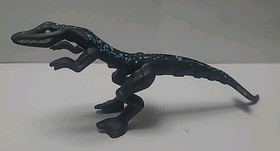 RARE LEGO MINIFIGURE, Dinosaur Mutant Lizard Raptor Black Blue Dino Attack 7296