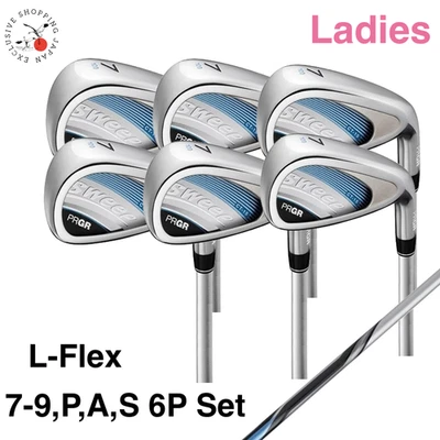 PRGR Ladies SWEEP Iron Wedge 7-9,P,A,S 6pcs Set NEW Spring Graphite Blue L-Flex - Image 1 of 4