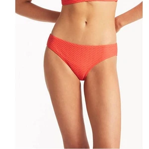 Sea Level Honeycomb Hipster Bikinihose Mandarine US 8 Schwimmen strukturiert Neu mit Etikett - Bild 1 von 8