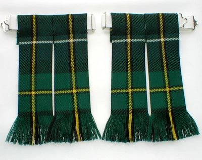 KILT FLASHES TARTAN MACNEIL OF BARRA MODERN FRINGED HOSE SOCK MADE IN SCOTLAND - image 1 of 3