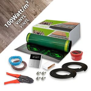 Suelo Radiante Eléctrico Vinilo Calefacción Eléctrico Infrarrojo Set Termostato 100W/² - Imagen 1 de 152