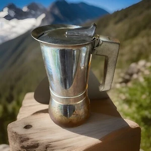 Vev T6 Espresso Coffee Pot 18/10 Stainless Steel Italy Inox Tuned By Bike Mechan - Picture 1 of 14