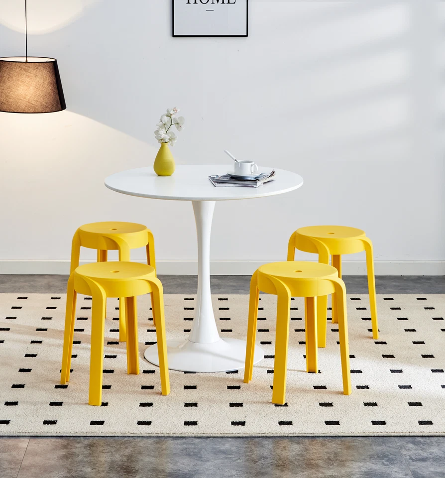 18 in 6 Pack Backless Classroom Kitchen Stools Stackable School Stools Round Top - Image 1 of 4