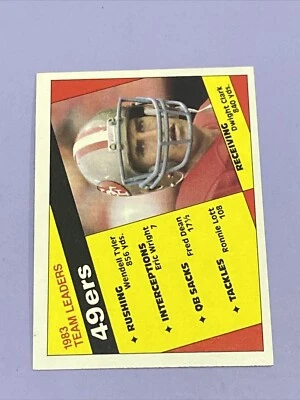 Vtg 1984 Topps #349 DWIGHT CLARK 49ers Clemson Tigers WR NM/Mt “The Catch” 4thYr - Image 1 of 2