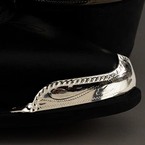 Neu! Western Cowboy Stiefel Zehenspitzen Rand-Silber Zehenspitzen Seilrand-Paar/Set - Bild 1 von 2