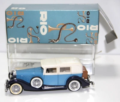 RIO 1:43 USATO DIE CAST METAL MADE IN ITALY HISPANO SUIZA 1932 AZZURRO 65 - Immagine 1 di 4