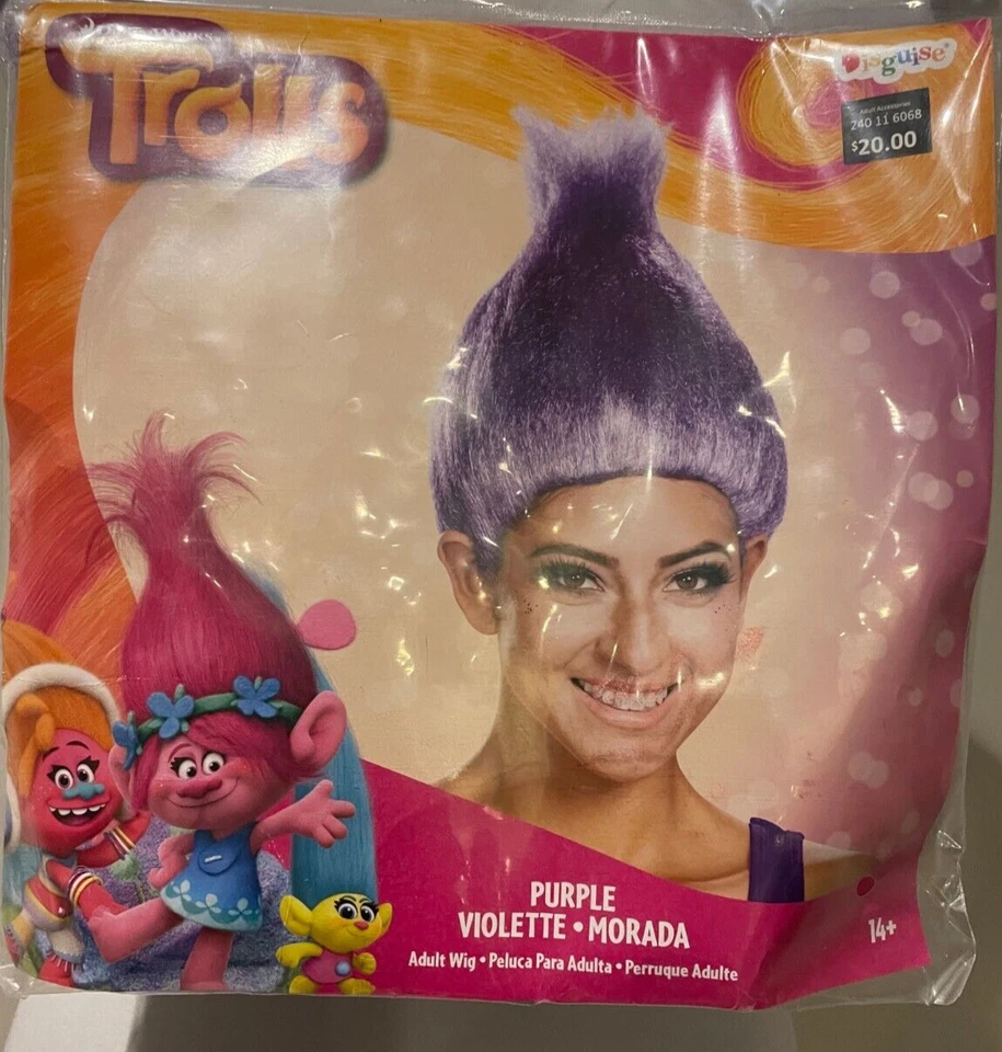 Disguise Dreamworks Trolls 14 Adult Wig Purple