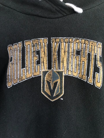 Vegas Golden Knights Fanatics Pullover Hoodie Black Gray Mens Large L Sweatshirt Cover