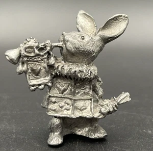 Wanda Scruby Pewter Alice in Wonderland 1.5" Tall Rabbit Miniature Figurine EUC - Picture 1 of 5