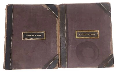 2 ANTIQUE VOLUMES OF PIANO SHEET MUSIC, 1800s, GERTRUDE H DORR SWIFT, MOZART etc - Image 1 of 4