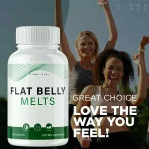 Flat Belly Melts Supplement- Advanced Formula Support Pills Free Ship, Pack of 1 - Picture 1 of 5
