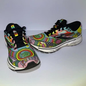 Women’s Brooks Ghost 15 Running Shoes Size 9.5 Run Proud LGBTQ+ Rainbow - Picture 1 of 9
