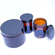 Barattolo di candele ambra con coperchio contenitore in vetro conservazione crema bellezza ermetico 150-400 g