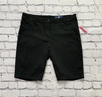 NWT Izod Approved Schoolwear Size 11 Black Skinny Bermuda Shorts School Uniform - Image 1 of 4