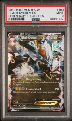 PSA 9 MINT Black Kyurem EX 100/113 HOLO RARE B&W Legendary Treasures Pokemon - Image 1 of 2