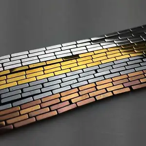 Gray/Gold/Silver/Copper Hematite Rectangle Tube Beads 2x8mm 15.5" Strand - Picture 1 of 5