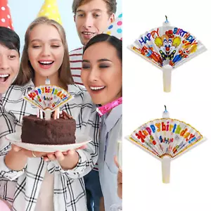 Creative Surprise Fan Birthday Candle Fan, Cake Party Baking Decoration Flame - Picture 1 of 14