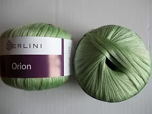 Berlini Orion Bändchengarn, Frühlingsgrün, Menge 2 (je 125 Yards) - Bild 1 von 2