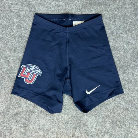 Liberty Flames Womens Shorts Extra Small Nike Navy White Compression Run NCAA Cover
