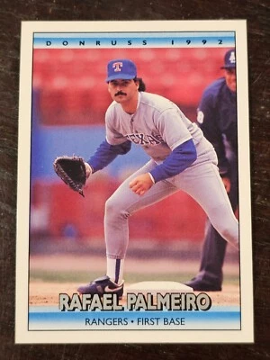 1992 Donruss - #46 Rafael Palmeiro Texas Rangers  - Image 1 of 2