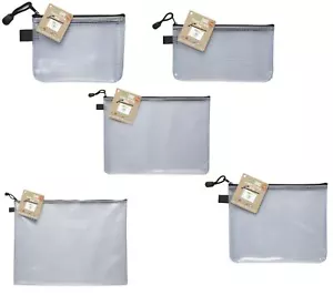 eco eco Tuff Bags 95% Recycled Clear Storage Zip Document Strong Waterproof - Picture 1 of 6