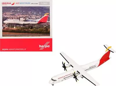 ATR 72-600 Commercial Aircraft Iberia Regional (9H-NCD) White with Red Tail by - Image 1 of 4