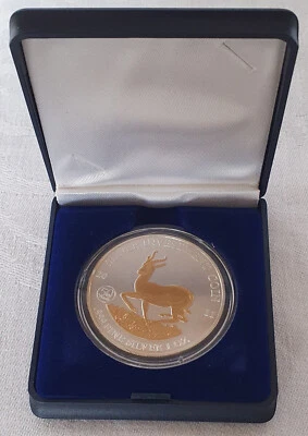 Malawi 50 Kwacha 1 Unze 0,999 Silbermünze 2011 vergoldet - Springbock - Stgl. - Bild 1 von 4