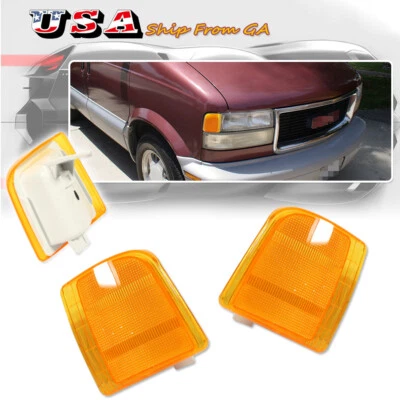For 1995-2005 Chevrolet Astro Safari Amber Corner Lights Driver & Passenger Set - Image 1 of 4