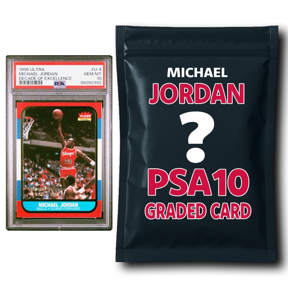 Michael Jordan PSA 10 Graded Basketball Card Mystery Pack - Image 1 of 1