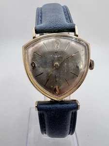Vintage Rare 10K Gold Plated Hamilton Thor Shield Asymmetrical Mechanical Watch - Picture 1 of 24