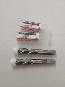 Lathe Milling  7/16" End Mill RH Cut Left Hand Spiral HSS Hertel 2 pcs - Picture 1 of 4