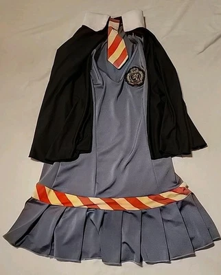 Dreamgirl Harry Potter Wizard School Dress w/Cape & Tie Jrs Sz L  Teen Halloween - Image 1 of 4