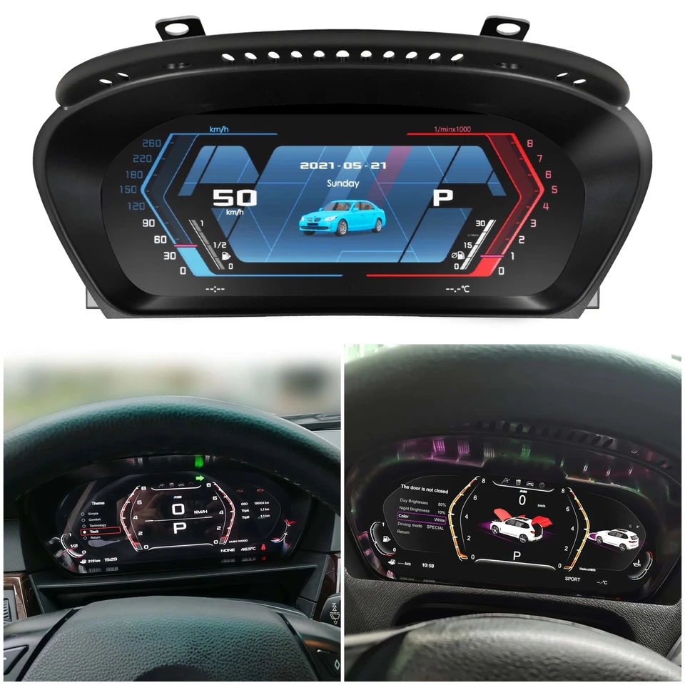 Cuadro de instrumentos LCD de 12,3 pulgadas para BMW Serie 5 E60 E61 2003-2009 Foto 1 de 4