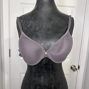 Natori Highlight Contour Underwire Bra 32DD Gunmetal Mesh Lightweight Support - Picture 1 of 8