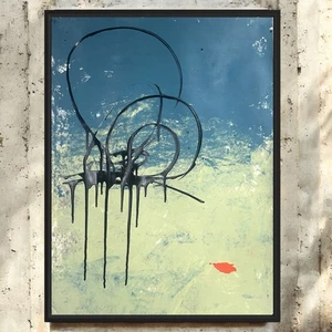 Original Mixed Media Abstrakte Moderne Kunst Gemälde 18x24 "Rangiferine" Signiert - Bild 1 von 6