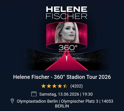 1x Helene FISCHER 360 Grad Stadion-Tour 13.06.2026 Berlin - Bild 1 von 3